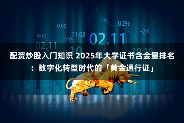 配资炒股入门知识 2025年大学证书含金量排名：数字化转型时代的「黄金通行证」